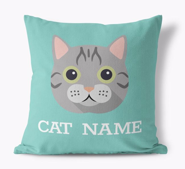 {dogsName}'s Icon: Personalised {breedCommonName} Canvas Cushion 